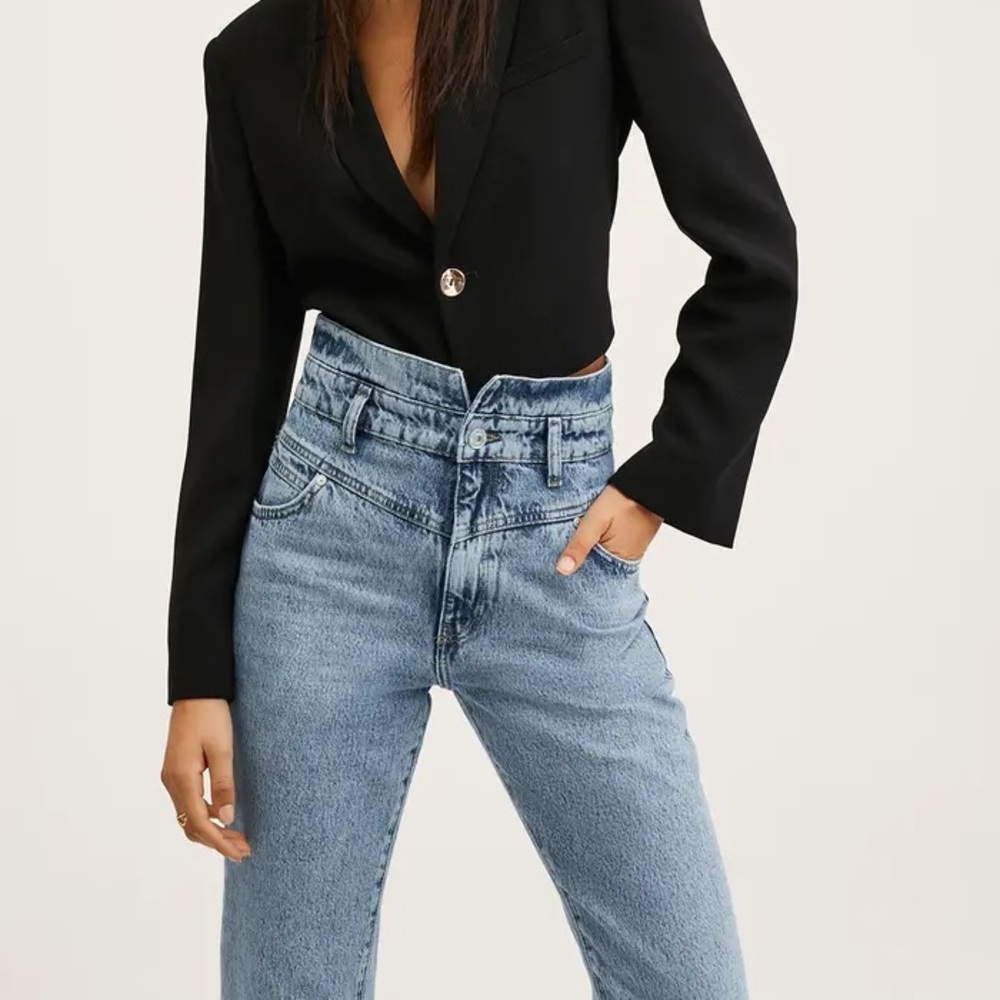 Mango high waisted jeans ankle length